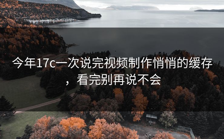 今年17c一次说完视频制作悄悄的缓存，看完别再说不会